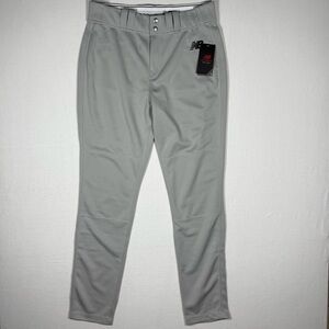 New Balance Men gray baseball pants Lg Adversary 2 Pant Solid Tapered NEW